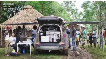  ??  ?? Land Rover help to fight malaria