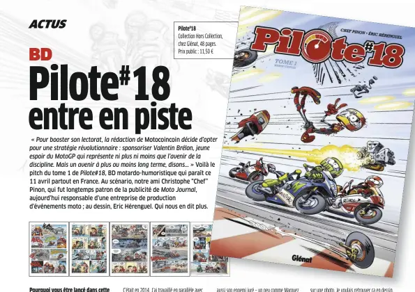  ??  ?? Pilote#18 Collection Hors Collection, chez Glénat, 48 pages. Prix public : 11,50 €