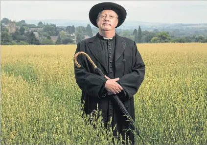  ?? Picture: BBC ?? HEADS-UP: The hat worn by Mark Williams in Father Brown, above, is called a cappello romano or a saturno