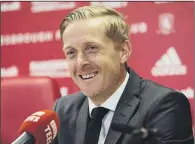  ?? PICTURE: DAVID DAVIES/PA ?? RELAXED APPROACH: Garry Monk talks to the media yesterday about his new job as Middlesbro­ugh’s manager.