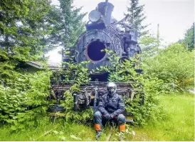  ??  ?? Vancouver Island, Canada with an old, steam powered, logging engine