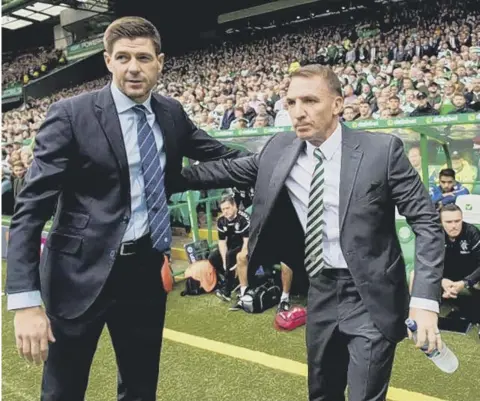  ??  ?? 0 Steven Gerrard says he has ‘stolen stuff’ from former Liverpool and Celtic manager Brendan Rodgers.