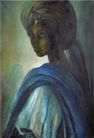  ??  ?? L’opera Tutu è un dipinto olio su tela realizzato dall’artista nigeriano Ben Enwonwu in tre versioni tra il 1973 e il 1974. Tutte e tre le opere sono andate perdute. La seconda, qui a sinistra, è stata ritrovata in un appartamen­to di Londra lo scorso...