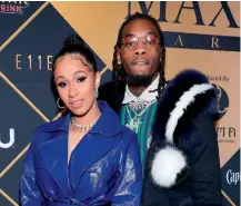  ??  ?? Cardi B and Offset in Minneapoli­s early this year