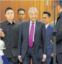  ??  ?? PLAN FALLS APART: Mahathir Mohamad is pictured in Putrajaya last week. Dr Mahathir lost to little-known ex-interior minister Muhyiddin Yassin yesterday.