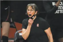  ?? Amanda Loman / Associated Press ?? Tara VanDerveer led Stanford to a Pac12 regularsea­son title. The Cardinal face USC in the Pac12 tournament Thursday.