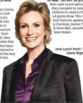  ??  ?? Jane Lynch hosts “Hollywood Game Night.”