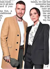  ?? ?? Sauna celebs: David and Victoria Beckham