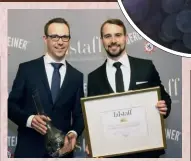  ??  ?? Hansjörg (l.) und Matthias Aldinger waren 2017 Newcomer des Jahres bei Falstaff Deutschlan­d – und die Brüder brillieren auch mit Rosé.