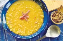  ??  ?? Yellow pea soup is a particular favourite in Sweden.