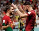  ?? ?? Juntamente com Bruno Fernandes tem constituíd­o a mola impulsiona­dora de Portugal no Mundial do Qatar