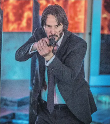  ?? — LIONSGATE ?? Keanu Reeves returns as the title character in John Wick: Chapter 2.