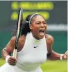  ??  ?? INDOMITABL­E: Serena Williams was eight weeks pregnant when she won the Australian Open, her 23rd grand slam to set an Open-era record