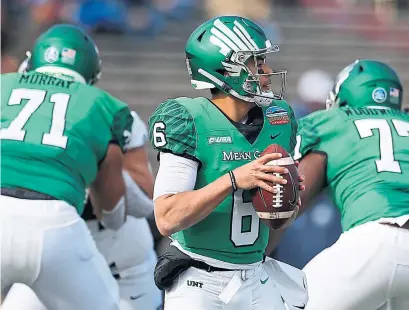  ?? ANDRES LEIGHTON THE ASSOCIATED PRESS ?? Mason Fine, who left the New Mexico Bowl with a hamstring injury on Saturday, is the NCAA’s active leader in passing yardage.
