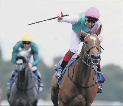  ??  ?? Enable, ridden by Frankie Dettori, triumphs in the Yorkshire Oaks during the Yorkshire Ebor Festival at York last year.