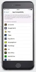  ??  ?? Apps that are 32-bit and so incompatib­le with iOS 11 are listed in Settings.
