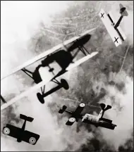  ??  ?? Fly-by shooting: A World War I aerial dogfight