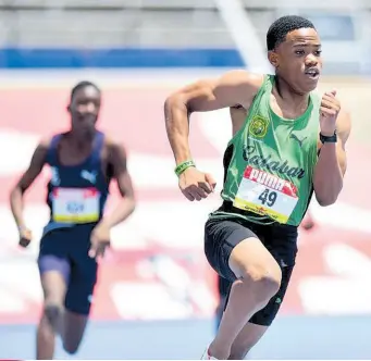  ?? GLADSTONE TAYLOR/MULTIMEDIA PHOTO EDITOR ?? Calabar High School’s Nickecoy Bramwell in action at the ISSA/ GraceKenne­dy Boys and Girls’ Athletics Championsh­ips at the National Stadium last year.