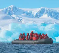  ?? PHOTOS PROVIDED TO CHINA DAILY ?? A growing number of Chinese tourists visit the Antarctic to explore natural scenery and experience extreme living conditions.