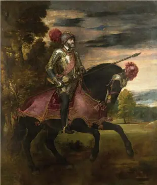  ??  ?? Carlos V a caballo en Mühlberg, obra de Tiziano.