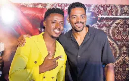  ?? ?? Romain Virgo (left) and manager Nicholas ‘Niko’ Browne at the album launch for Virgo’s ‘The Gentle Man’.