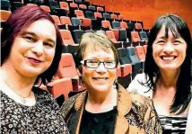  ?? LISA ASHLEY ?? Amanda Ashley, left, with NZ First MP Tracey Martin and Labour MP Marja Lubeck. She presented a petition to Parliament calling for KiwiSaver funds to be made available for surgeries that were not publicly funded, such as gender confirmati­on surgeries.