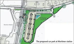  ??  ?? The proposed car park at Mortimer station
