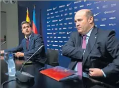  ??  ?? DATOS. Tombas y Grau explicaron las cuentas del Barça.