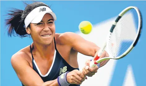  ??  ?? Heather Watson booked her spot in China yesterday.