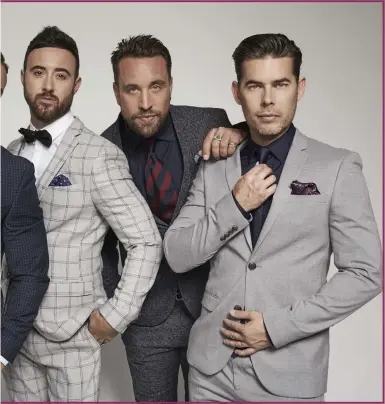  ??  ?? The Overtones include Lockie Chapman, Mike Crawshaw, Darren Everest and Mark Franks