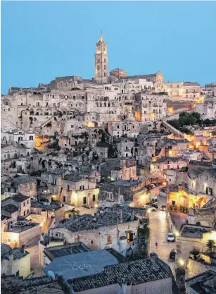  ?? PHOTOS: GETTY IMAGES ?? Shame . . . The troglodyte city of Matera in Basilicata, southern Italy.