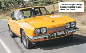  ??  ?? The GTe’s Ogle Design lineage is clear to see from the front.