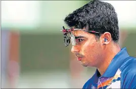  ??  ?? India’s Saurabh Chaudhary during the men’s 10m air pistol final on Saturday in Tokyo.