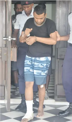  ?? Photo: Lusi Banuve ?? Deshwar Kishore Dutt outside the Nadi courthouse after the special court sitting.