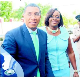  ??  ?? FILE Prime Minister Andrew Holness and wife Juliet.