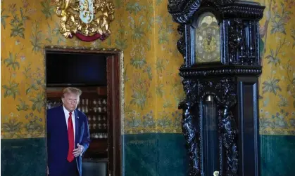  ?? Donald Trump at Mar-a-Lago on Tuesday. Photograph: Rebecca Blackwell/AP ??