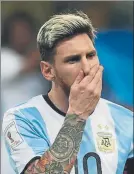  ?? FOTO: AP ?? Leo, triste Argentina naufragó