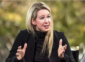  ?? ?? Elizabeth Holmes, fundadora de Theranos , fue condenada este viernes a 11 años de prisión.