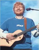  ?? MICHAEL SEARS/MILWAUKEE JOURNAL SENTINEL ?? Ed Sheeran smiles at the crowd during his sold-out concert at Miller Park Wednesday.