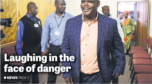  ?? Picture: Jacques Nelles ?? Former acting police commission­er Lieutenant-General Khomotso Phahlane arrives at the Specialise­d Commercial Crimes Court in Pretoria yesterday to appear for his bail hearing.