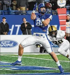  ?? TODD DREXLER / GEORGIA STATE ATHLETICS ?? GSU’s Aubry Payne has caught 11 passes this season for 161 yards, a 14.6-yard average. But six of those have been for TDs.