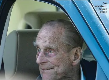  ??  ?? Car accident: Prince Philip