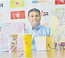  ?? Picture: SUPPLIED ?? Star Printery director Vikesh Chauhan with Eco-Star products.