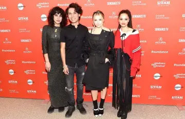  ?? — AFP file photo ?? Director Akhavan (left to right) and actors Forrest Goodluck, Moretz and Sasha Lane attend the ‘The Miseducati­on Of Cameron Post’ And ‘I Like Girls’ premieres during the 2018 Sundance Film Festival in January in Park City, Utah.