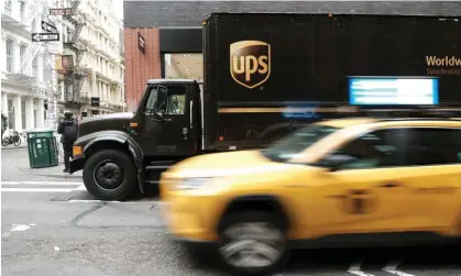  ?? Photograph: Spencer Platt/Getty Images ?? On Monday, Teamsters launched its campaign for a better contract with UPS as the contract between the union and the company expires next August.