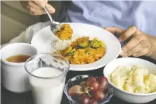  ?? LEILA KWOK/VCH ?? Dishes that were favourably reviewed during a pilot project at Vancouver General Hospital will be incorporat­ed into Vancouver Coastal Health menus. Feedback was solicited through surveys and interviews.