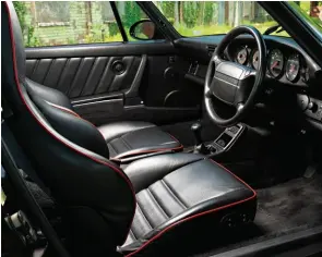  ??  ?? Interiors show the trends of the time. If in doubt, go for black, we say. Both feature Porsche’s then Sports seats, a carry-over from the previous generation 911 and one of Porsche’s best pews