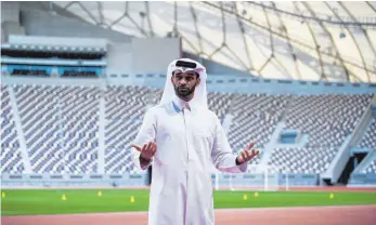  ?? FOTO: DPA ?? Der Generalsek­retär des Organisati­onskomitee­s der WM 2022, Hassan Al-Thawadi, ist zuversicht­lich.