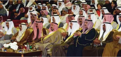  ??  ?? His Highness the Amir Sheikh Sabah Al-Ahmad Al-Jaber Al-Sabah and top state officials attend the ceremony.