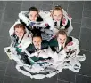  ?? PHOTO: MAARTEN HOLL/FAIRFAX NZ ?? A group of high school students is taking the plastic bags fight to the top. Clockwise from top right, Cici Davie, Lauren Benseman, Maggie Dai, Bella O’Meeghan, and Imogen Skelton.